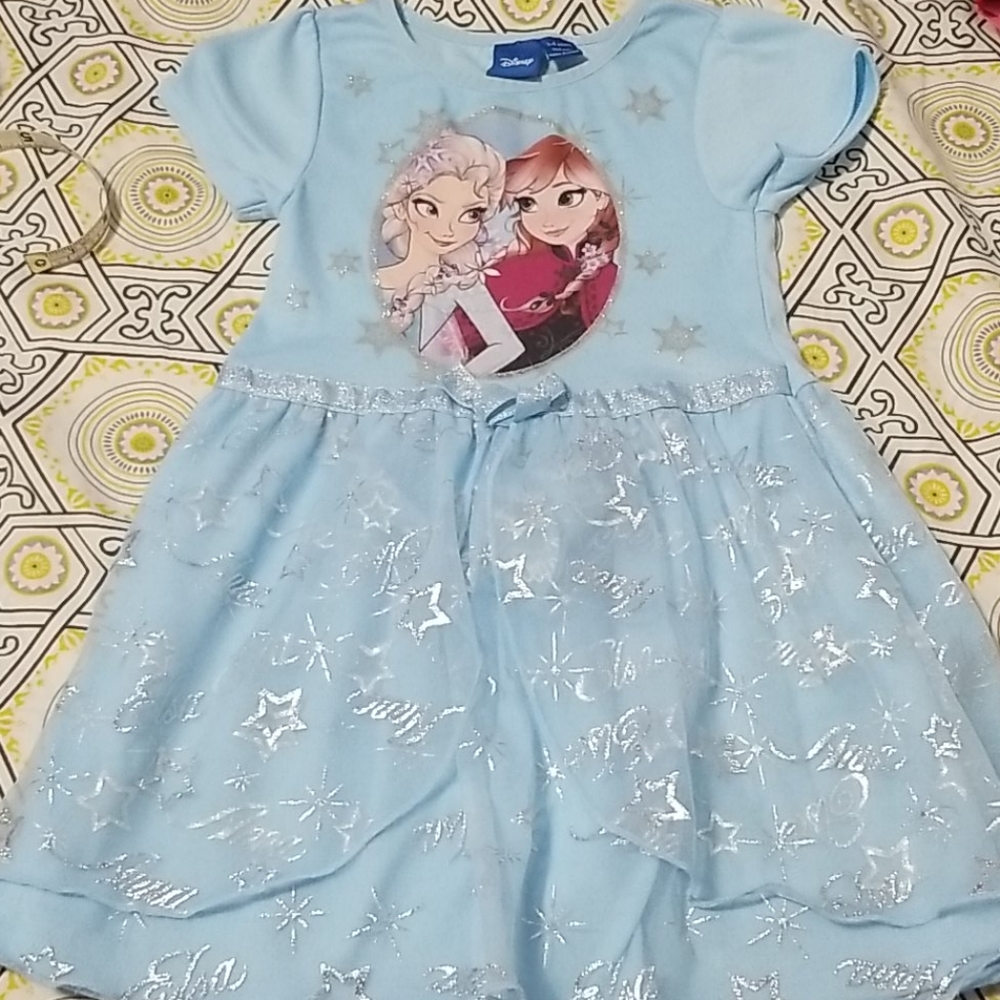 Frozen Elsa Anna blue dress